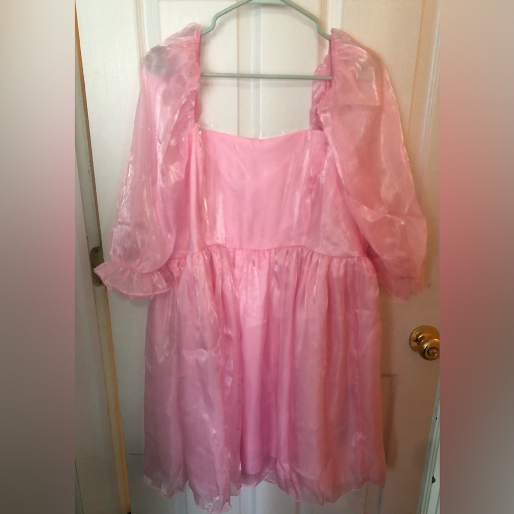 Pink Fairy Selkie Dupe Puff Mini Dress